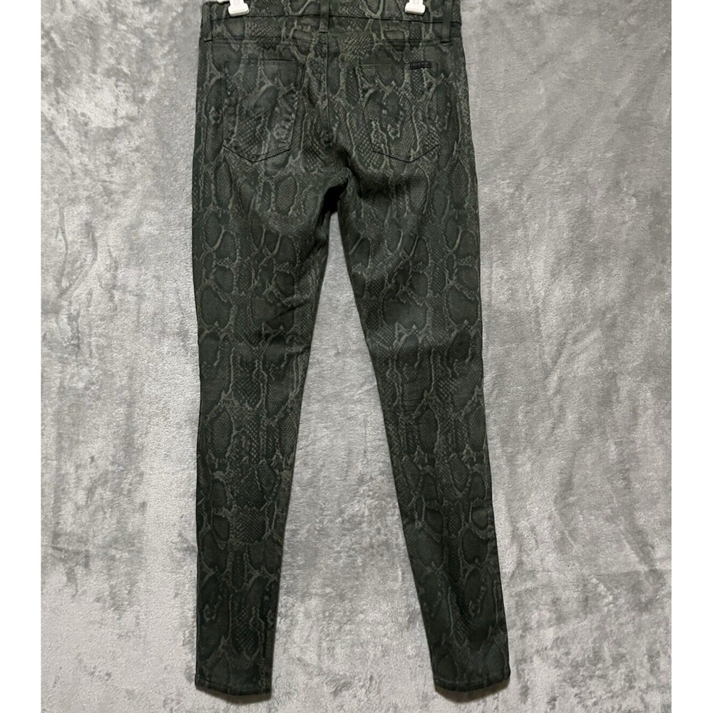 Hudson Jeans SZ 28 Snake skin Print Green Skinny Pants Stretch - Picture 7 of 8